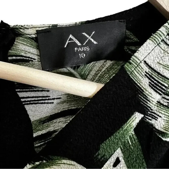 ASOS AX Paris Leaf Print Belted Midi Dress Size 6 Multicolor Women's - Picture 3 of 8